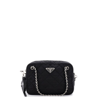 Prada Camera Bag Quilted Tessuto Small