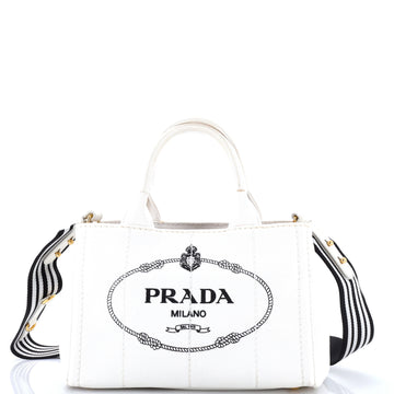 Prada Canapa Convertible Tote Canvas Mini