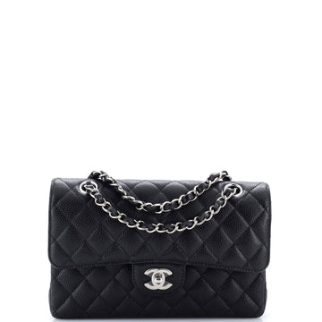 Chanel Classic Double Flap Bag Quilted Caviar Small