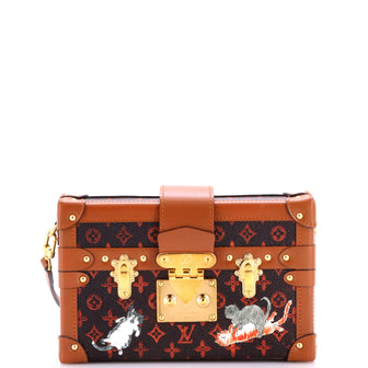 Louis Vuitton Petite Malle Handbag Limited Edition Grace Coddington Catogram Canvas
