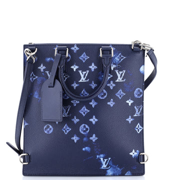 Louis Vuitton Sac Plat Zipped Bag Limited Edition Monogram Ink Watercolor Leather