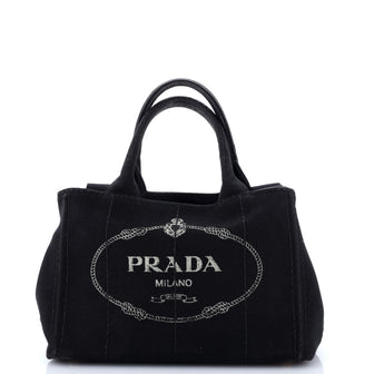 Prada Canapa Convertible Tote Canvas Mini