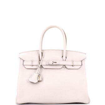 Hermes Birkin Handbag Béton Togo with Palladium Hardware 30