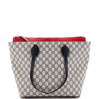 Gucci Linea A Zip Tote GG Coated Canvas and Leather Medium