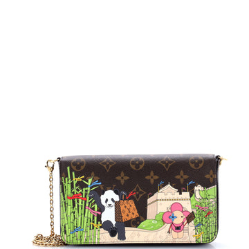 Louis Vuitton Felicie Pochette Limited Edition Vivienne Xmas Monogram Canvas