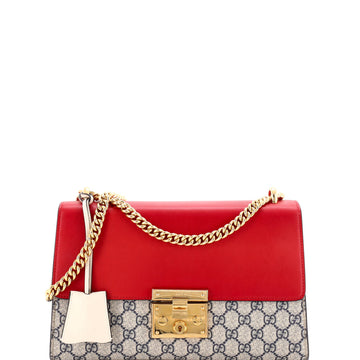Gucci Padlock Shoulder Bag GG Coated Canvas and Leather Medium