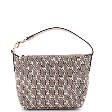 Gucci Ophidia Zip Shoulder Bag GG Shadow Coated Canvas Super Mini