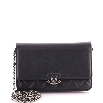 Chanel CC Box Wallet on Chain Quilted Calfskin