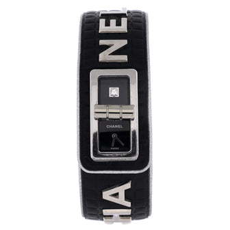 Chanel Code Coco Wanted de Chanel Quartz Watch Stainless Steel with Diamond and Embossed Leather 25
