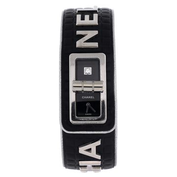 Chanel Code Coco Wanted de Chanel Quartz Watch Stainless Steel with Diamond and Embossed Leather 25