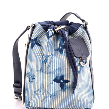 Louis Vuitton Sac Marin Bag Limited Edition Monogram Watercolor Stripes Denim BB