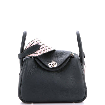 Hermes Lindy Quadrille Bag Clemence with Canvas Mini
