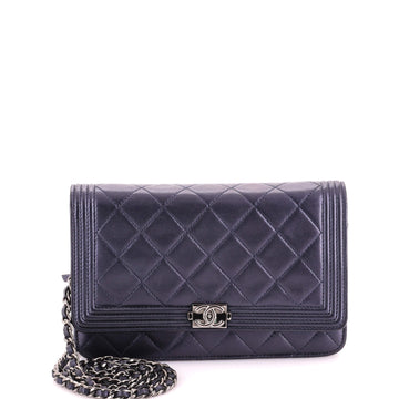 Chanel Boy Wallet on Chain Quilted Lambskin