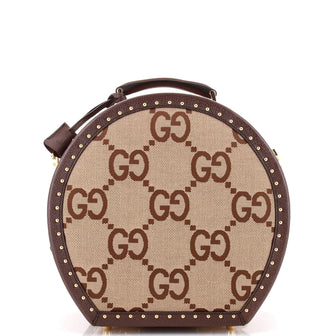 Gucci Savoy Hat Box Bag Jumbo GG Canvas Small