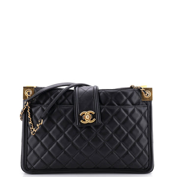 Chanel Elegant CC Tote Quilted Lambskin Large