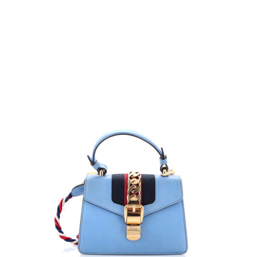 Gucci Sylvie Top Handle Bag Leather Mini