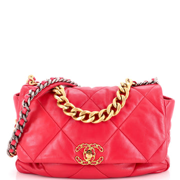 Chanel 19 Flap Bag Quilted Leather Large