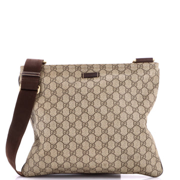 Gucci Zip Top Messenger Bag GG Coated Canvas Large