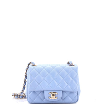 Chanel Square Classic Single Flap Bag Quilted Lambskin Mini