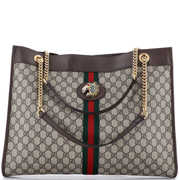 Gucci Rajah Chain Tote GG Coated Canvas Large
