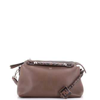 Fendi By The Way Satchel Leather with Zucca Embossed Detail Small