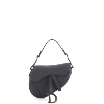 Christian Dior Ultra Matte Saddle Handbag Leather Mini