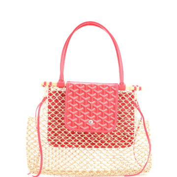 Goyard Aligre Bag Raffia Net with Coated Canvas