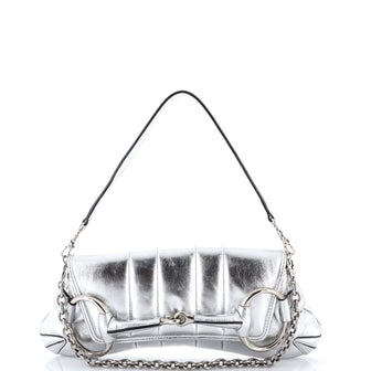 Gucci Horsebit Chain Shoulder Bag Vertical Quilted Leather Large