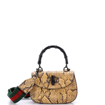 Gucci Bamboo 1947 Top Handle Bag Python Medium