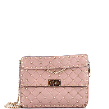 Valentino Garavani Rockstud Spike Flap Bag Quilted Leather Medium