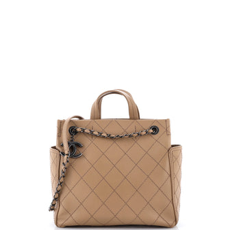Chanel CC Pocket Tote Quilted Calfskin Small