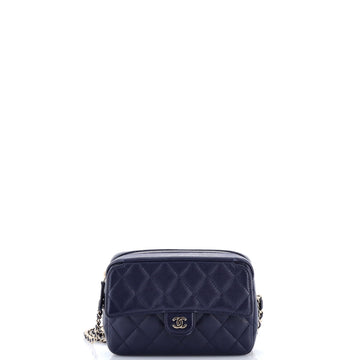Chanel CC Flap Chain Camera Bag Quilted Caviar Small