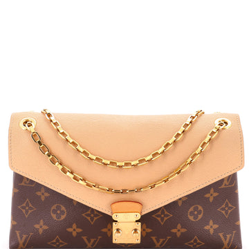 Louis Vuitton Pallas Chain Shoulder Bag Monogram Canvas and Calfskin