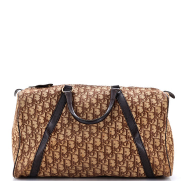 Christian Dior Vintage Trotter Boston Bag Diorissimo Canvas Large