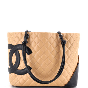 Chanel Cambon Tote Quilted Leather Large