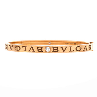 Bvlgari Bvlgari Bvlgari Bangle Bracelet 18K Rose Gold with 2 Diamonds
