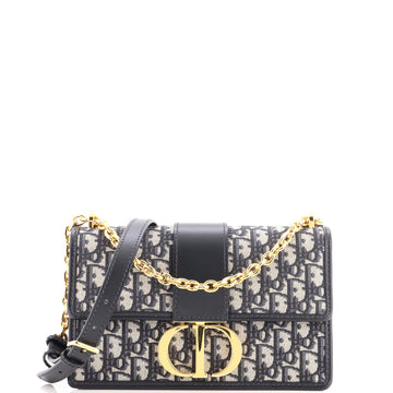 Christian Dior 30 Montaigne Chain Flap Bag Oblique Canvas East West