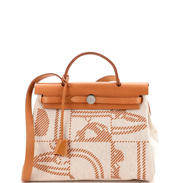 Hermes Herbag Zip Relief Brides de Gala Toile and Leather 31