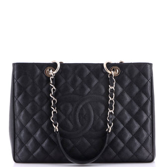 Chanel Grand Shopping Tote Quilted Caviar