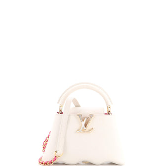Louis Vuitton Capucines Capushell Bag Leather with Mother of Pearl Mini