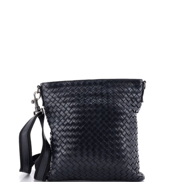 Bottega Veneta Flat Messenger Bag Intrecciato Nappa Medium