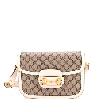 Gucci Horsebit 1955 Shoulder Bag GG Coated Canvas with Leather Small