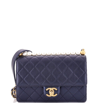 Chanel Chic Pearls Flap Bag Quilted Lambskin Small