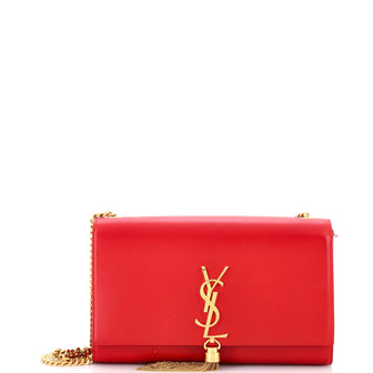 Saint Laurent Classic Monogram Tassel Crossbody Bag Leather Medium