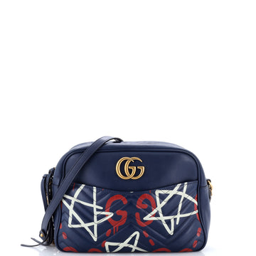 Gucci GG Marmont Shoulder Bag GucciGhost Matelasse Leather Medium