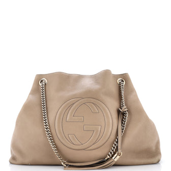 Gucci Soho Chain Strap Shoulder Bag Leather Large