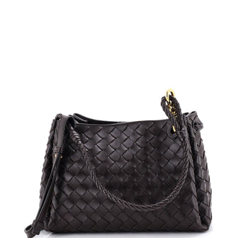 Bottega Veneta Parachute Handle Bag Intrecciato Leather Small