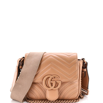 Gucci GG Marmont Convertible Flap Shoulder Bag Matelasse Leather Mini