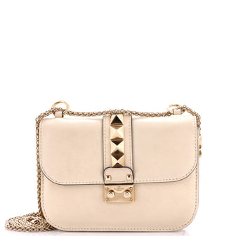 Valentino Garavani Glam Lock Shoulder Bag Leather Small