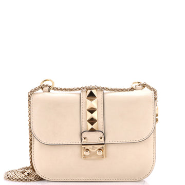 Valentino Garavani Glam Lock Shoulder Bag Leather Small